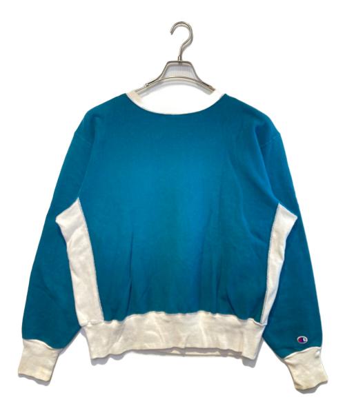 Champion REVERSE WEAVE（チャンピオン リバース ウィーブ）Champion REVERSE WEAVE (チャンピオン リバース ウィーブ) クルーネックスウェット ブルー×ホワイト サイズ:Ｌの古着・服飾アイテム
