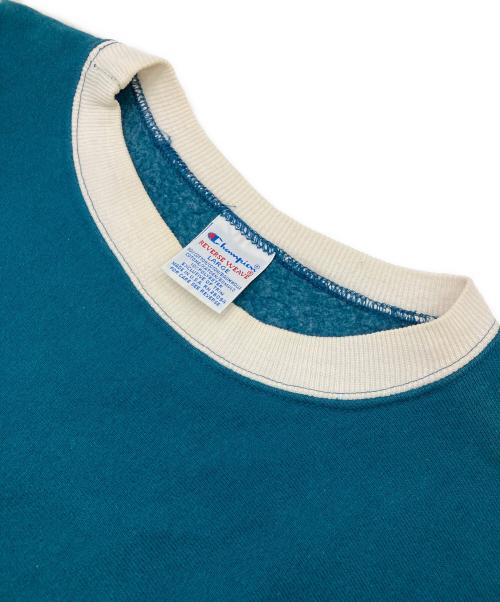 Champion REVERSE WEAVE（チャンピオン リバース ウィーブ）Champion REVERSE WEAVE (チャンピオン リバース ウィーブ) クルーネックスウェット ブルー×ホワイト サイズ:Ｌの古着・服飾アイテム