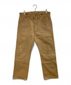 RRLダブルアールエル）の古着「BUCKLE BACK DENIM PANTS」｜ベージュ