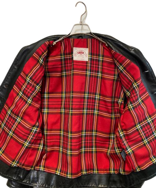 JAMES GROSE（ジェームスグロース）JAMES GROSE (ジェームスグロース) ホースレザージャケット ブラック サイズ:42の古着・服飾アイテム