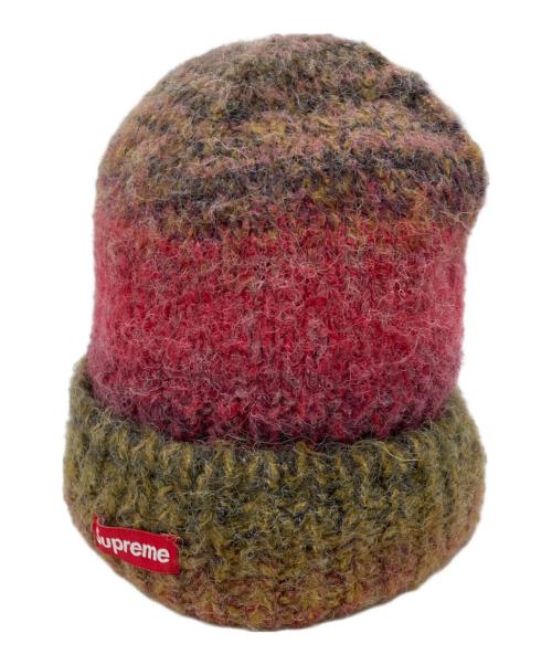 SUPREME（シュプリーム）SUPREME (シュプリーム) Gradient Stripe Beanie レッド×ブラウンの古着・服飾アイテム