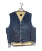 ROEBUCKSローバックス）の古着「［古着］裏ボアデニムベスト」｜インディゴ