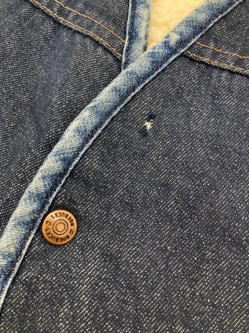 ROEBUCKS（ローバックス）ROEBUCKS (ローバックス) ［古着］裏ボアデニムベスト インディゴ サイズ:XLの古着・服飾アイテム