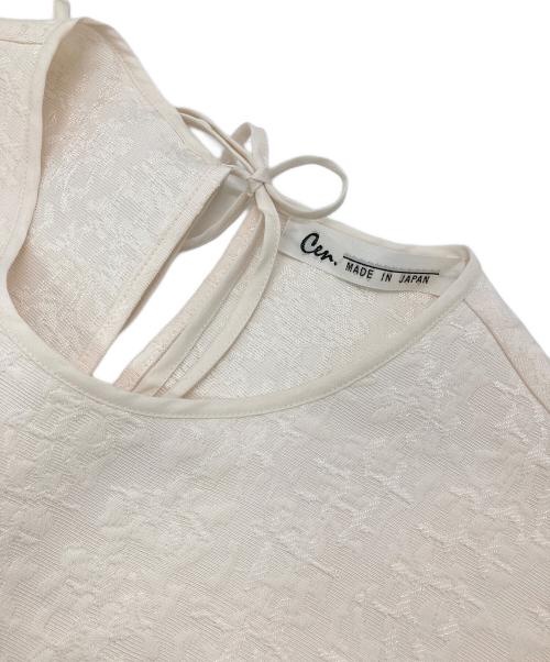 Cen.（セン）Cen. (セン) ジャガードチュニック ホワイト サイズ:Freeの古着・服飾アイテム