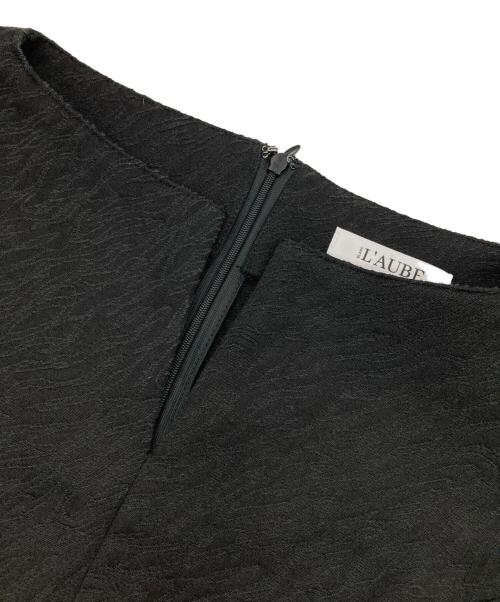 L'AUBE BLANC（ローブ ブラン）L'AUBE BLANC (ローブ ブラン) Keyneck Jacquard Dress ブラック サイズ:Mの古着・服飾アイテム