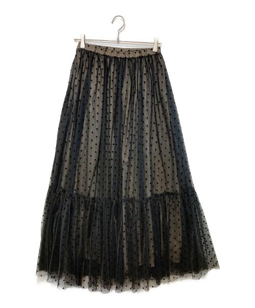 Ameri（アメリ）Ameri (アメリ) ONSTRICTED TOP DOT TULLE SET DRESS ブラック サイズ:Mの古着・服飾アイテム