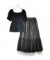 Ameri（アメリ）の古着「ONSTRICTED TOP DOT TULLE SET DRESS」｜ブラック