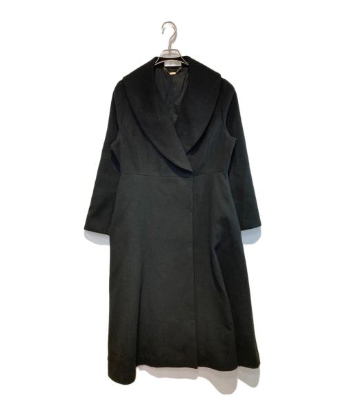 JENNE（ジェンヌ）JENNE (ジェンヌ) エレガントカラーフレアコート ブラック サイズ:Lの古着・服飾アイテム