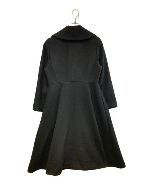 JENNE（ジェンヌ）JENNE (ジェンヌ) エレガントカラーフレアコート ブラック サイズ:Lの古着・服飾アイテム