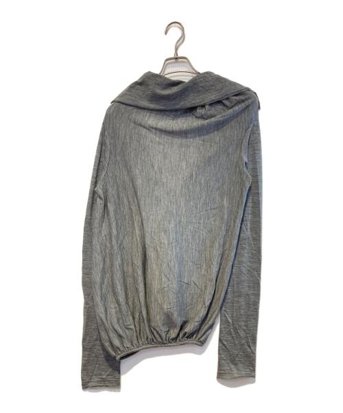 YOHJI YAMAMOTO（ヨウジヤマモト）YOHJI YAMAMOTO (ヨウジヤマモト) フリルカットソーカーディガン グレー サイズ:2の古着・服飾アイテム