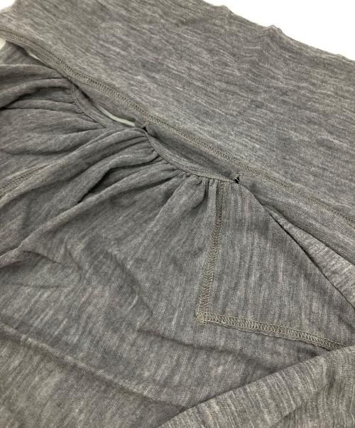 YOHJI YAMAMOTO（ヨウジヤマモト）YOHJI YAMAMOTO (ヨウジヤマモト) フリルカットソーカーディガン グレー サイズ:2の古着・服飾アイテム