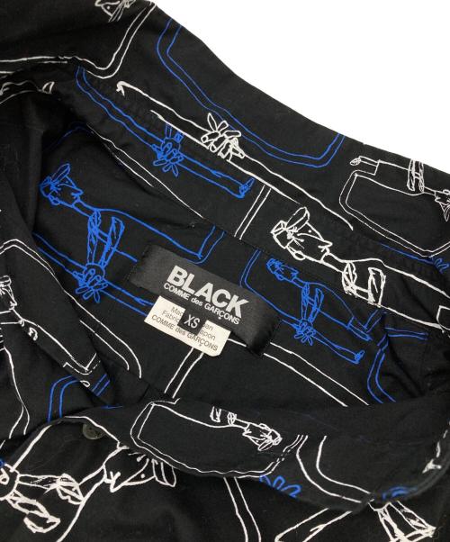 BLACK COMME des GARCONS（ブラックコムデギャルソン）BLACK COMME des GARCONS (ブラックコムデギャルソン) グラフィックシャツ ブラック サイズ:XSの古着・服飾アイテム