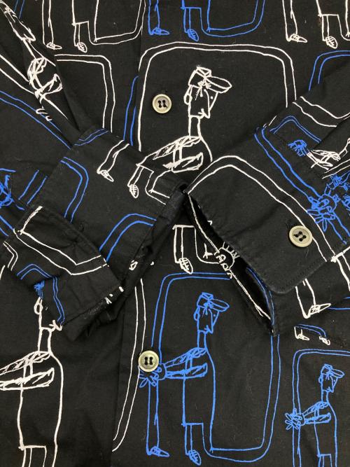 BLACK COMME des GARCONS（ブラックコムデギャルソン）BLACK COMME des GARCONS (ブラックコムデギャルソン) グラフィックシャツ ブラック サイズ:XSの古着・服飾アイテム