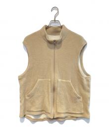URU（ウル）の古着「URU LAMB WOOL ZIP UP VEST」｜ベージュ