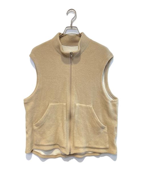 URU（ウル）URU (ウル) URU LAMB WOOL ZIP UP VEST ベージュ サイズ:2の古着・服飾アイテム