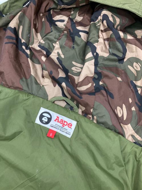 A BATHING APE（ア ベイシング エイプ）A BATHING APE (ア ベイシング エイプ) ナイロンジャケット カーキ サイズ:Sの古着・服飾アイテム