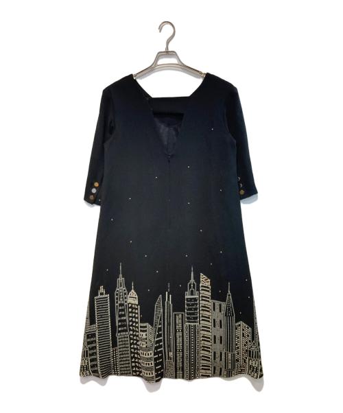 GRACE CLASS（グレースクラス）GRACE CLASS (グレースクラス) ナイトシャイニープリントドレス ブラック サイズ:38の古着・服飾アイテム