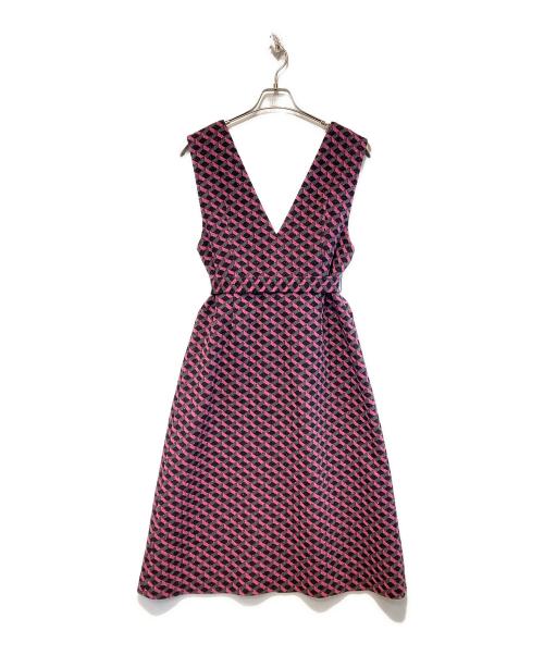 GRACE CLASS（グレースクラス）GRACE CLASS (グレースクラス) キカジャガードラメドレス ブラック×ピンク サイズ:38の古着・服飾アイテム