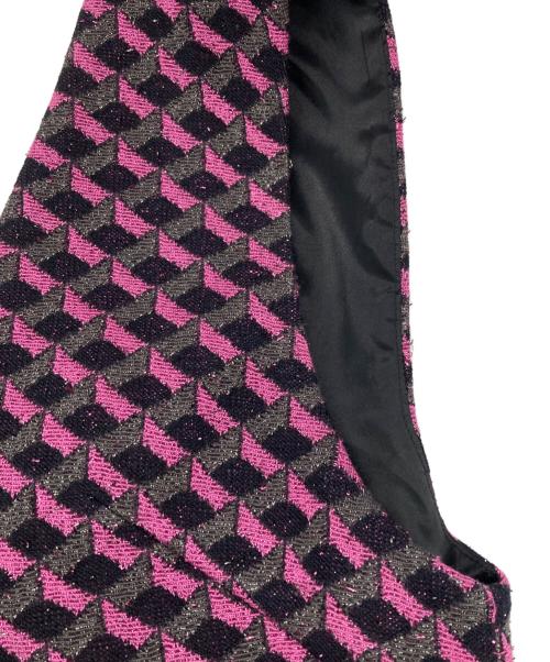 GRACE CLASS（グレースクラス）GRACE CLASS (グレースクラス) キカジャガードラメドレス ブラック×ピンク サイズ:38の古着・服飾アイテム