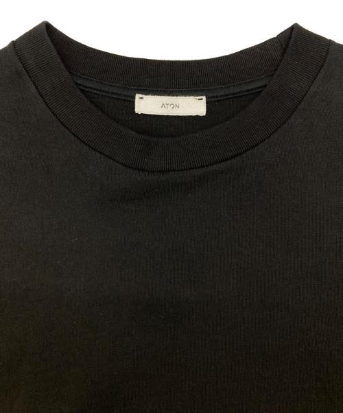 ATON（エイトン）ATON (エイトン) AIR SPININNG LOOSE FIT L/S T-SHIRT ブラック サイズ:02の古着・服飾アイテム