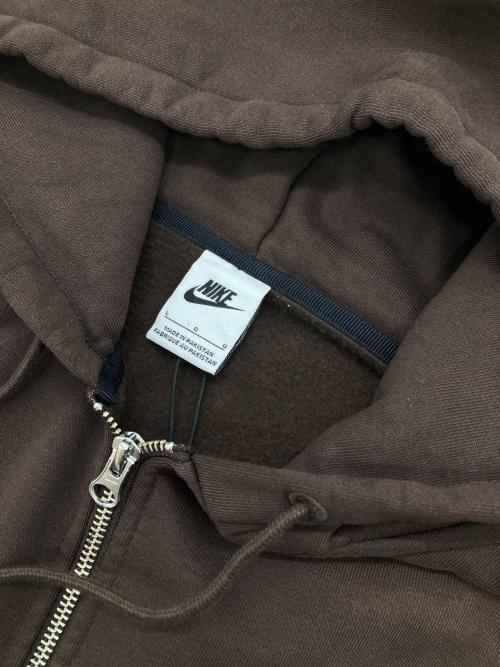 NIKE（ナイキ）NIKE (ナイキ) stussy (ステューシー) Stone Washed Fleece Zip Hoodie ブラウン サイズ:Lの古着・服飾アイテム