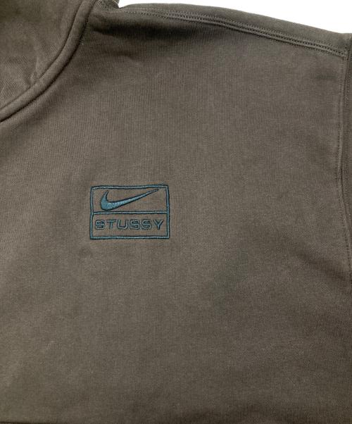 NIKE（ナイキ）NIKE (ナイキ) stussy (ステューシー) Stone Washed Fleece Zip Hoodie ブラウン サイズ:Lの古着・服飾アイテム