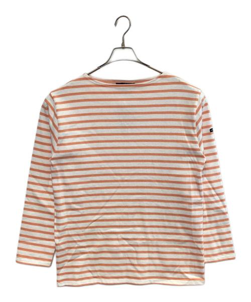 SAINT JAMES（セントジェームス）SAINT JAMES (セントジェームス) バスクシャツ ピンク×ホワイト サイズ:M 未使用品の古着・服飾アイテム