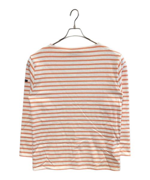 SAINT JAMES（セントジェームス）SAINT JAMES (セントジェームス) バスクシャツ ピンク×ホワイト サイズ:M 未使用品の古着・服飾アイテム