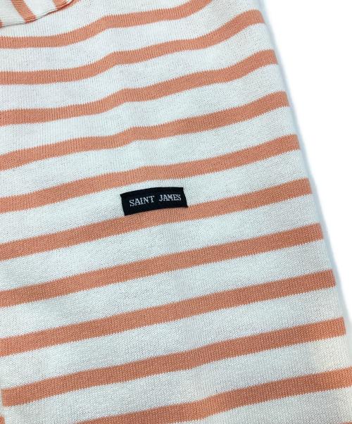 SAINT JAMES（セントジェームス）SAINT JAMES (セントジェームス) バスクシャツ ピンク×ホワイト サイズ:M 未使用品の古着・服飾アイテム