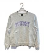 stussyステューシー）の古着「OUTLINE APP.CREW」｜グレー