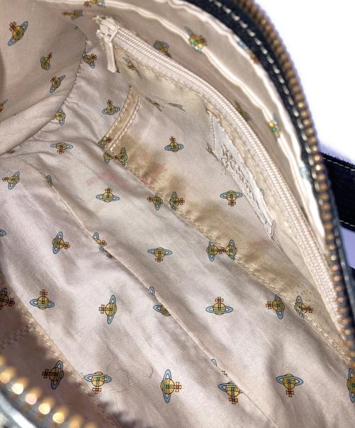 Vivienne Westwood（ヴィヴィアンウエストウッド）Vivienne Westwood (ヴィヴィアンウエストウッド) オーブロゴドラムショルダーバッグ ブラックの古着・服飾アイテム