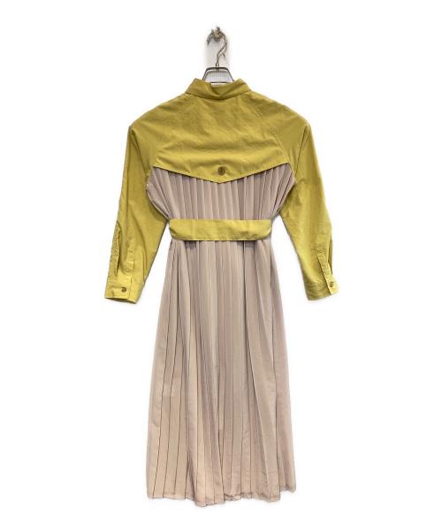 Diagram（ダイアグラム）Diagram (ダイアグラム) シャツプリーツワンピース イエロー サイズ:Sの古着・服飾アイテム