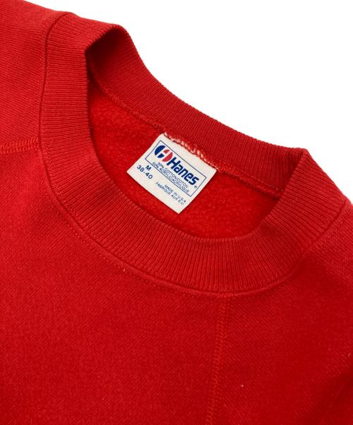 Hanes（ヘインズ）Hanes (ヘインズ) プリントスウェット レッド サイズ:Mの古着・服飾アイテム