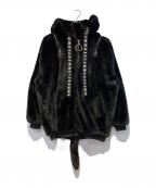 REFLEMレフレム）の古着「フェイクファージャケット」｜ブラック