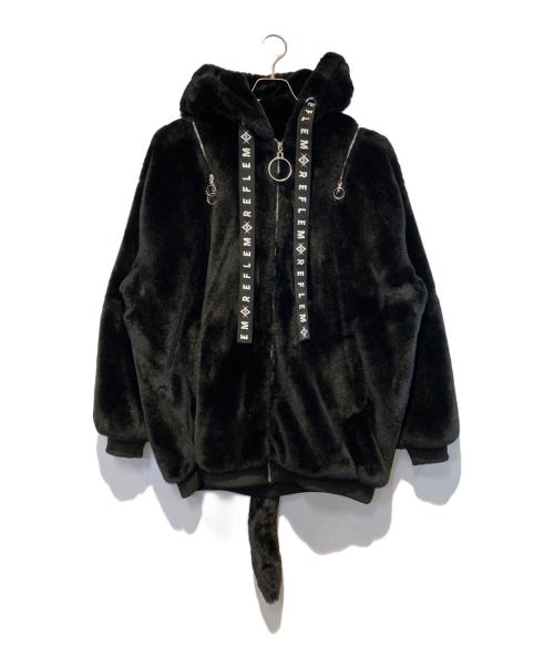 REFLEM（レフレム）REFLEM (レフレム) フェイクファージャケット ブラック サイズ:FREEの古着・服飾アイテム