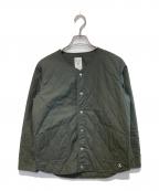 ORCIVALオーシバル）の古着「インサレーションキルティングノーカラージャケット」｜チャコールグレー