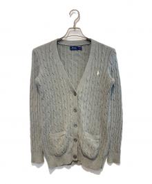 POLO RALPH LAUREN（ポロ・ラルフローレン）の古着「ケーブルニットカーディガン」｜グレー