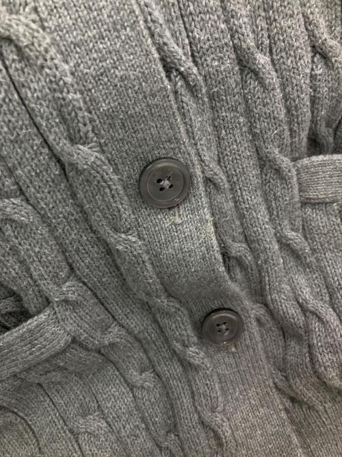 POLO RALPH LAUREN（ポロ・ラルフローレン）POLO RALPH LAUREN (ポロ・ラルフローレン) ケーブルニットカーディガン グレー サイズ:Mの古着・服飾アイテム