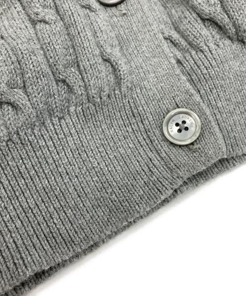 POLO RALPH LAUREN（ポロ・ラルフローレン）POLO RALPH LAUREN (ポロ・ラルフローレン) ケーブルニットカーディガン グレー サイズ:Mの古着・服飾アイテム