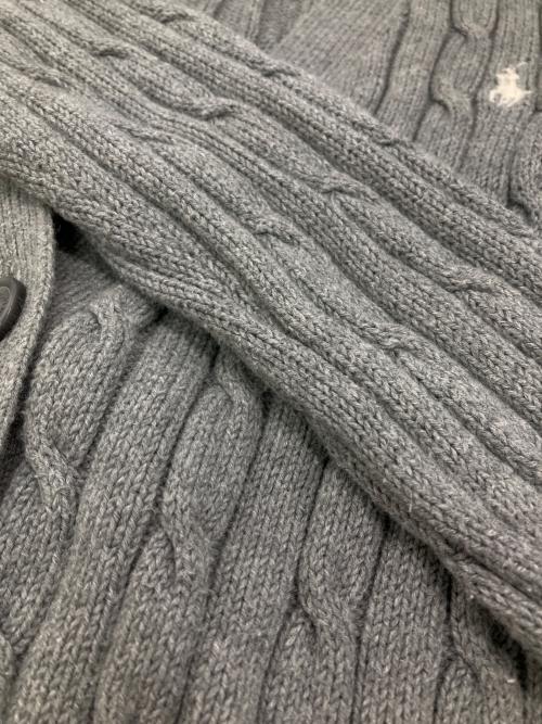 POLO RALPH LAUREN（ポロ・ラルフローレン）POLO RALPH LAUREN (ポロ・ラルフローレン) ケーブルニットカーディガン グレー サイズ:Mの古着・服飾アイテム