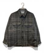 MONKEY TIMEモンキータイム）の古着「オンブレチェック フリースメルトン CPOジャケット」｜ブラック