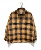 MONKEY TIMEモンキータイム）の古着「オンブレチェック フリースメルトン CPOジャケット」｜ブラウン