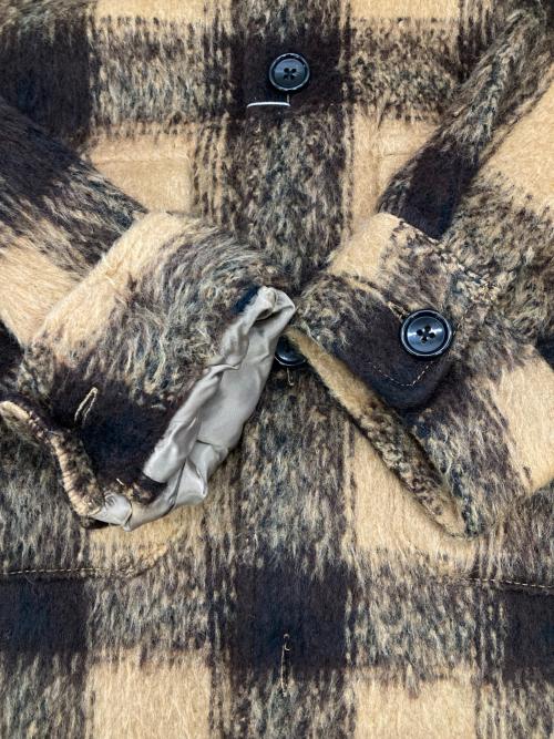 MONKEY TIME（モンキータイム）MONKEY TIME (モンキータイム) オンブレチェック フリースメルトン CPOジャケット ブラウン サイズ:M 未使用品の古着・服飾アイテム