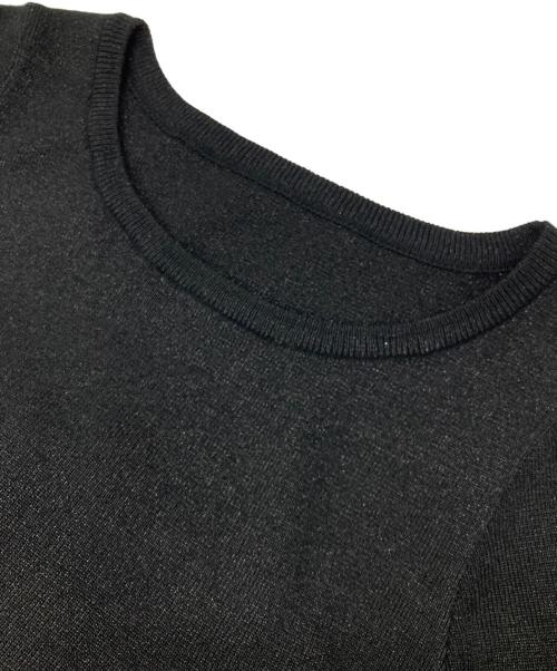 riu（リウ）riu (リウ) Tulle raffle docking knit dress ブラック サイズ:Freeの古着・服飾アイテム