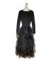 riu (リウ) Tulle raffle docking knit dress ブラック サイズ:Free：8000円