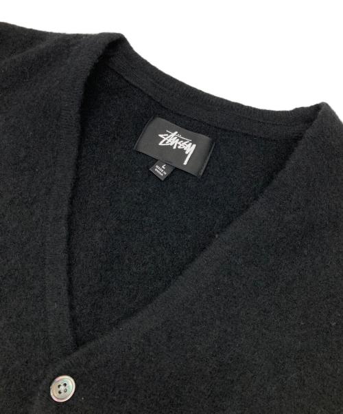 stussy（ステューシー）stussy (ステューシー) Brushed Cardigan ブラック サイズ:Lの古着・服飾アイテム