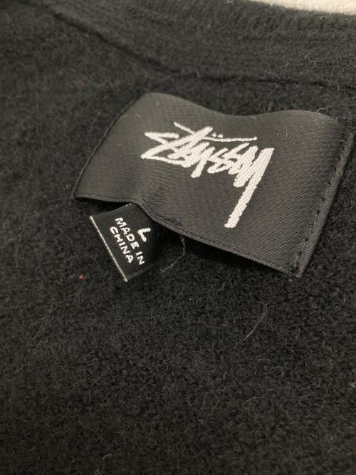 stussy（ステューシー）stussy (ステューシー) Brushed Cardigan ブラック サイズ:Lの古着・服飾アイテム