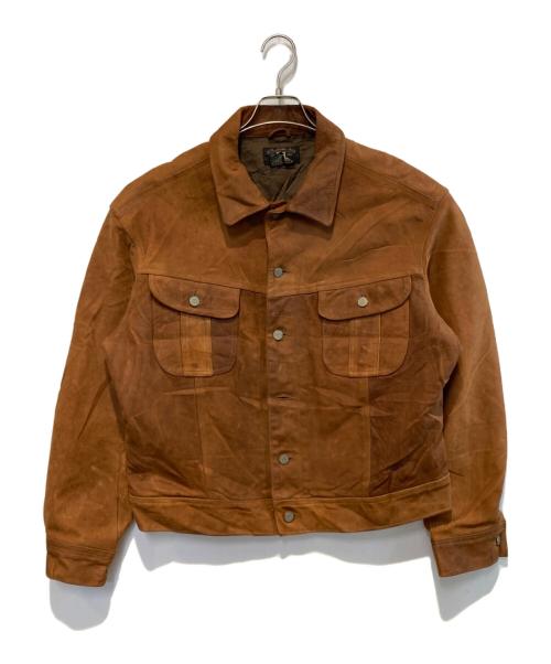 RRL（ダブルアールエル）RRL (ダブルアールエル) レザートラッカージャケット ブラウン サイズ:XLの古着・服飾アイテム