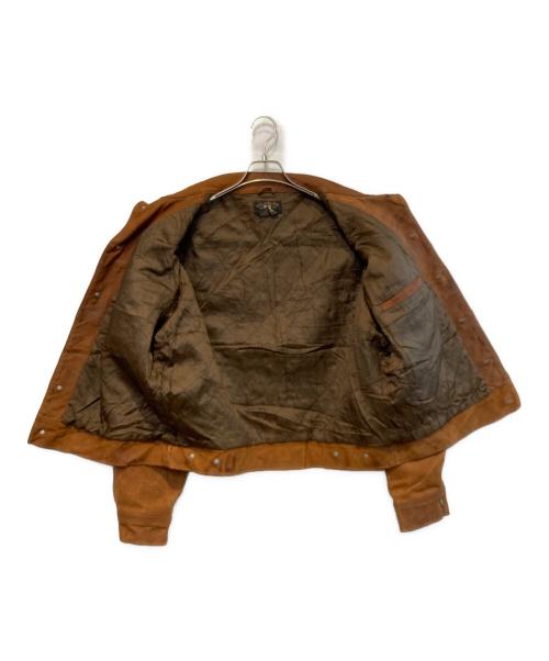 RRL（ダブルアールエル）RRL (ダブルアールエル) レザートラッカージャケット ブラウン サイズ:XLの古着・服飾アイテム