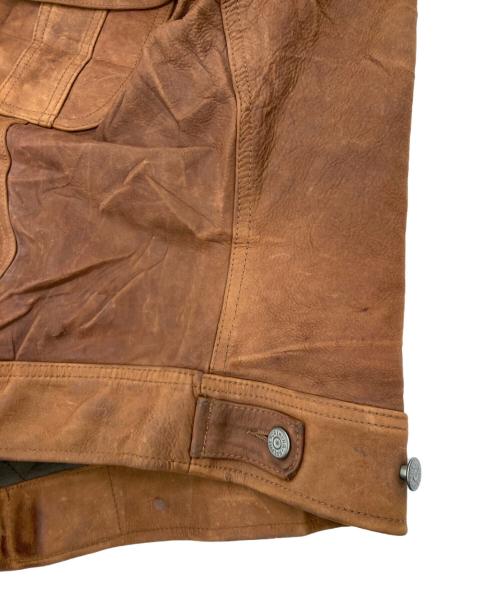 RRL（ダブルアールエル）RRL (ダブルアールエル) レザートラッカージャケット ブラウン サイズ:XLの古着・服飾アイテム